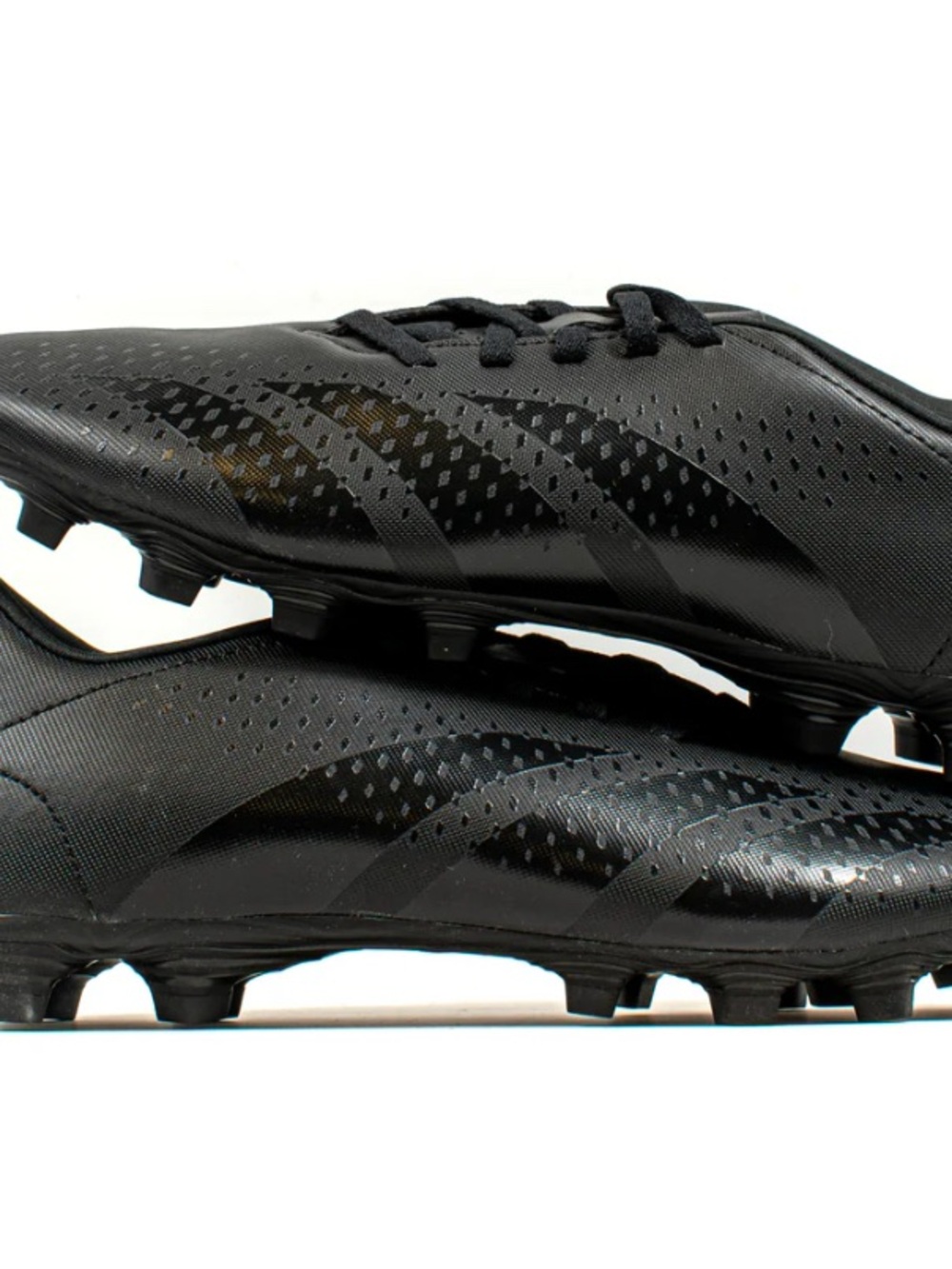 adidas Black Men's Soccer Cleats with Subtle Stripe Detail
